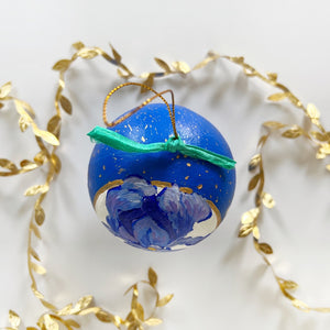 Lapis Jeweled Iris Ornament 1
