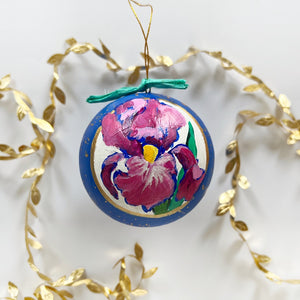 Lapis Jeweled Iris Ornament 2