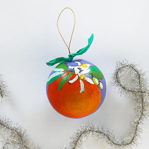 Lavender Orange Blossom Round Ornament 1