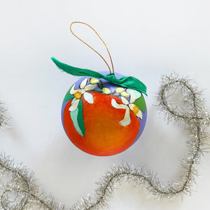 Lavender Orange Blossom Round Ornament 3