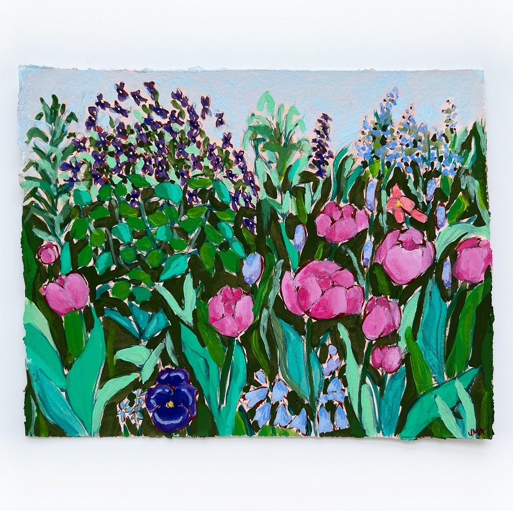 Lost in Lilacs, 8x10" painting on paper