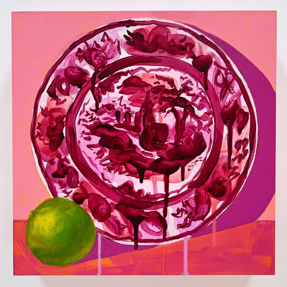 Lovin' Him Was Red, 12"x12" Painting