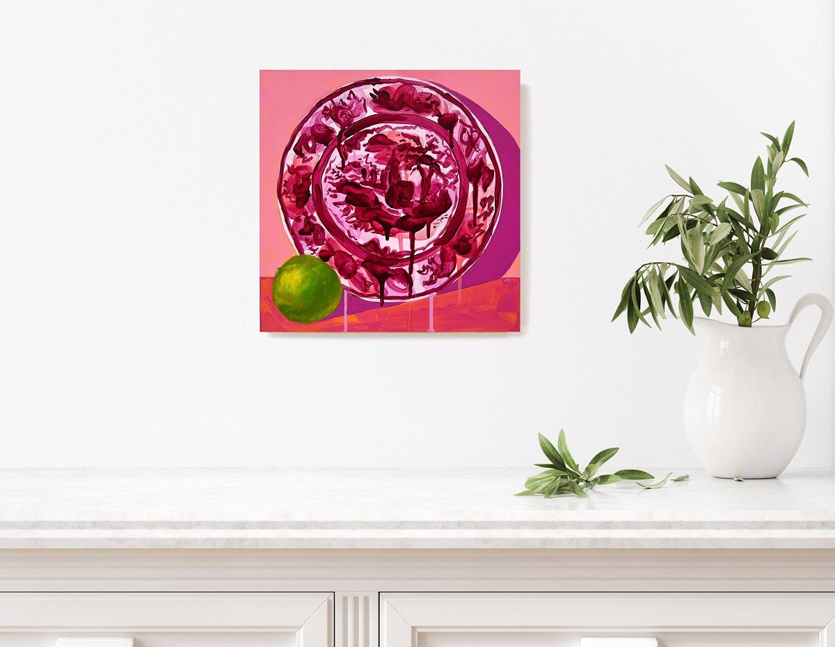 Lovin' Him Was Red, 12"x12" Painting