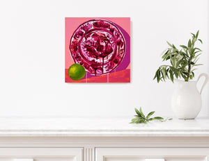 Lovin' Him Was Red, 12"x12" Painting