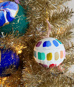 Georgia Artist Palette Round Ornament