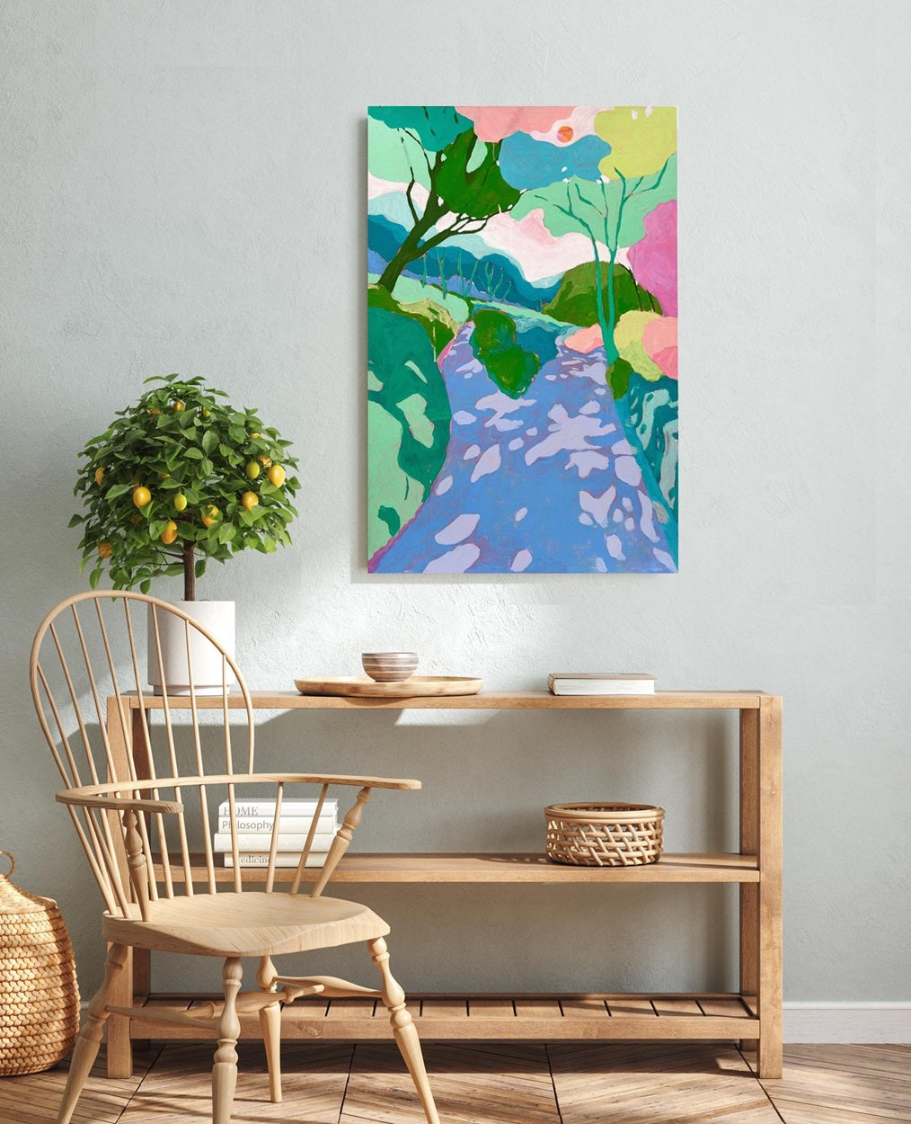 Path Below the Oaks, 24"x36" Painting