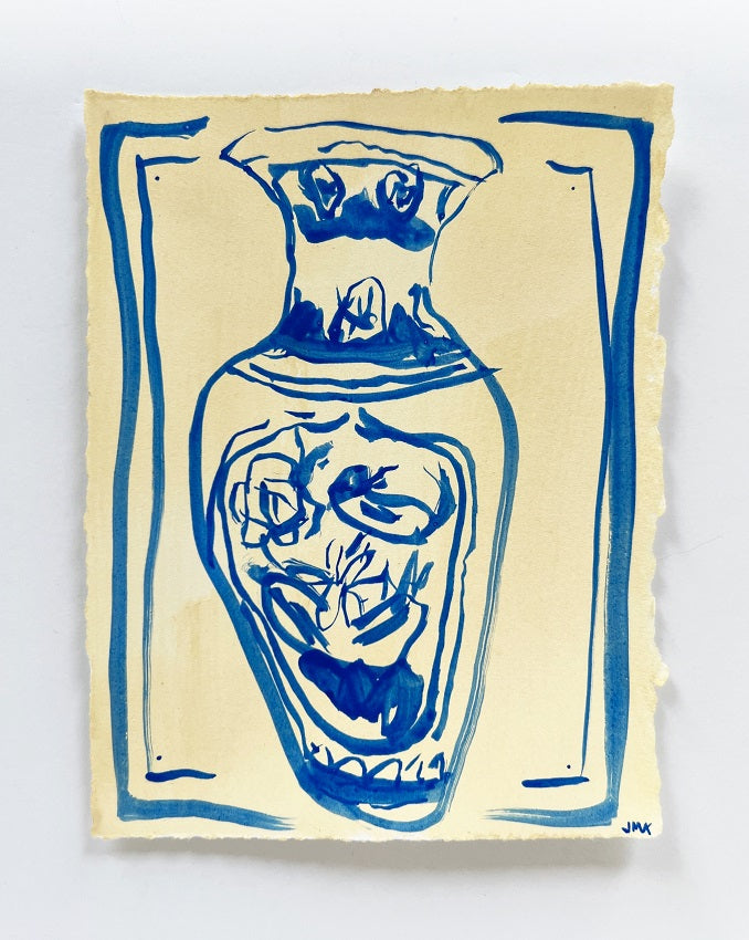 Petit Vase 2, 4.5x6" painting on paper