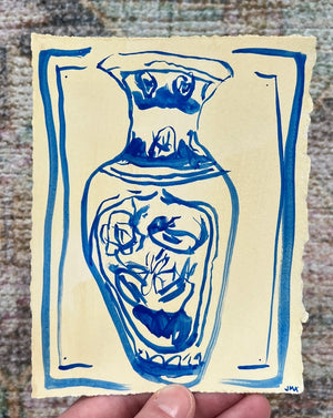 Petit Vase 2, 4.5x6" painting on paper