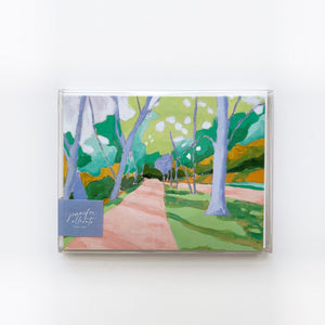 Pink Pathways Landscape Notecard Set