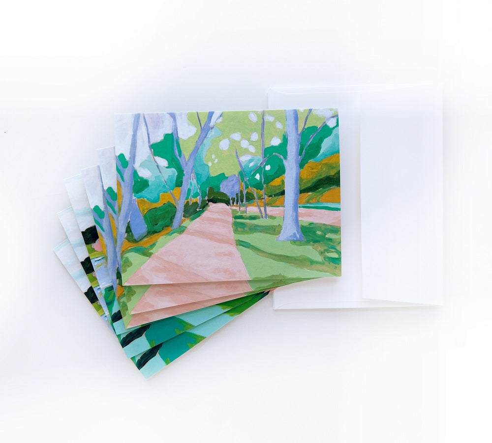 Pink Pathways Landscape Notecard Set