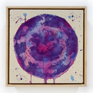 Purple Rain, 10"x10" Painting // Framed