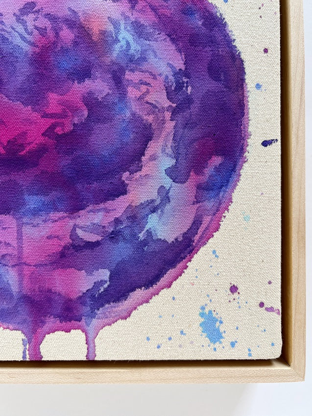 Purple Rain, 10"x10" Painting // Framed
