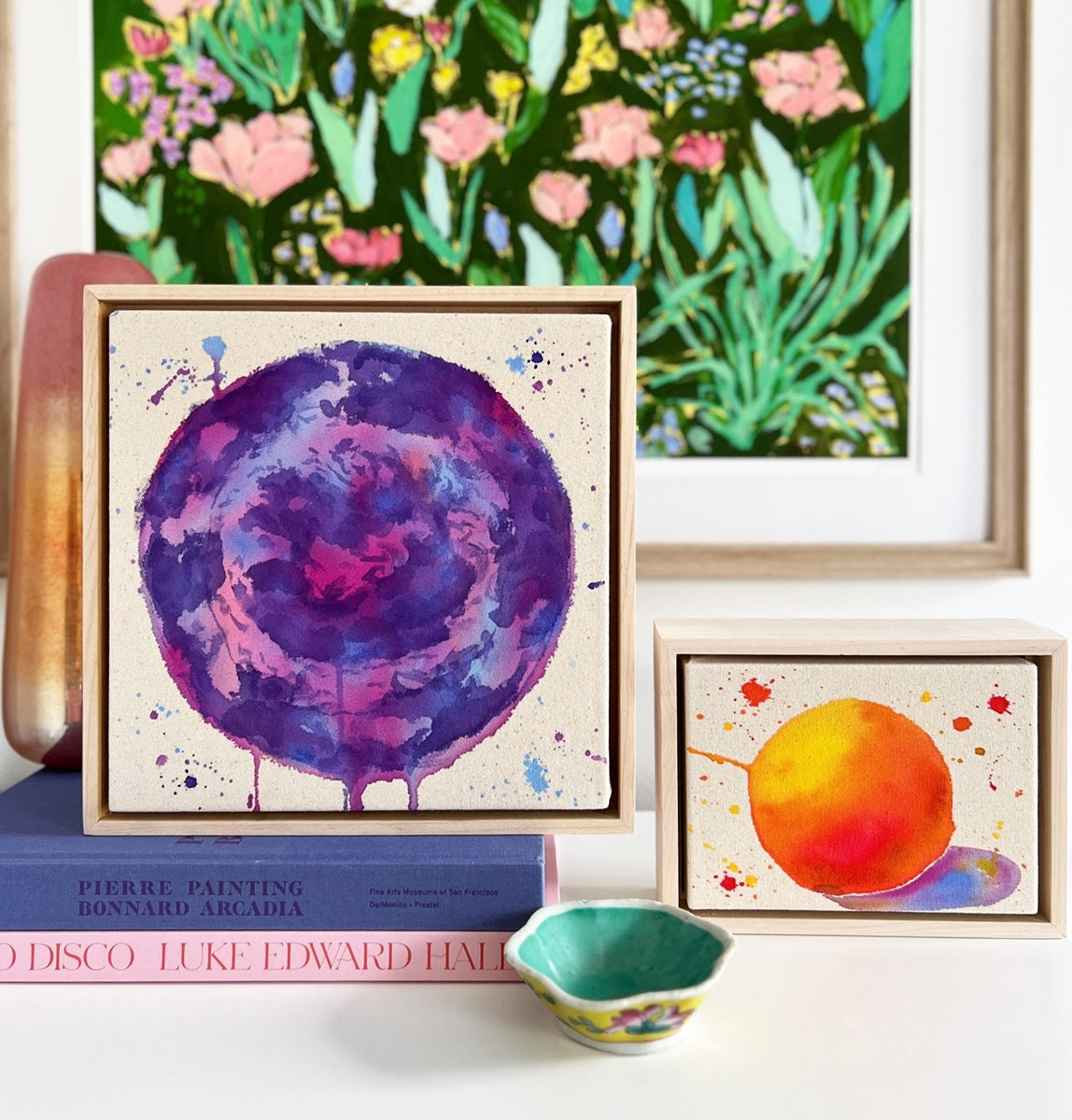 Purple Rain, 10"x10" Painting // Framed
