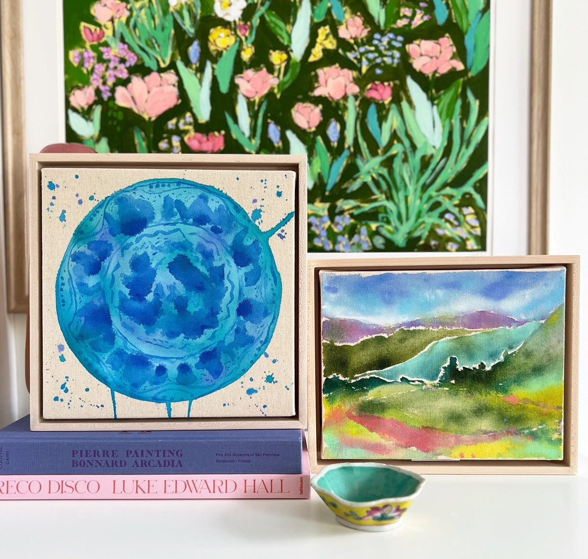 Turquoise Days, 10"x10" Painting // Framed