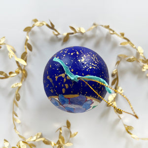 Sapphire Jeweled Iris Ornament 1