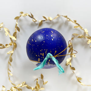 Sapphire Jeweled Iris Ornament 3