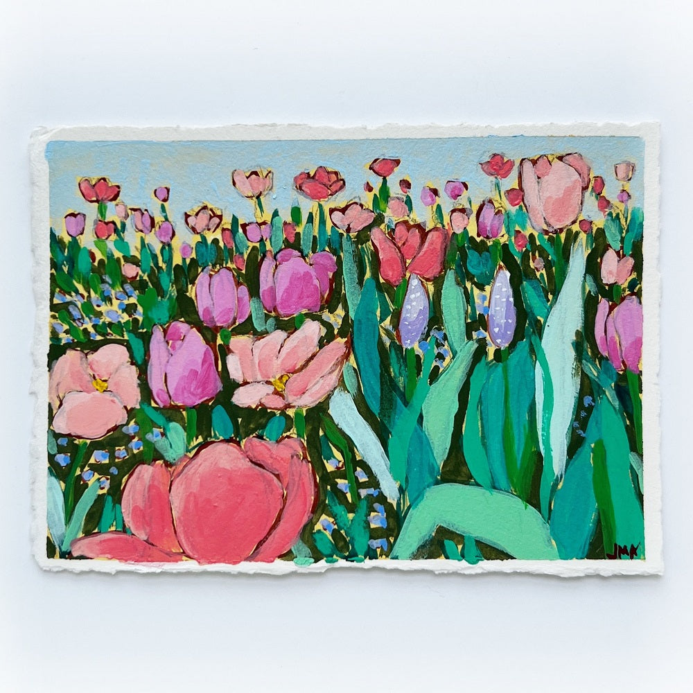 Spring Feelings, 5x7" painting on paper