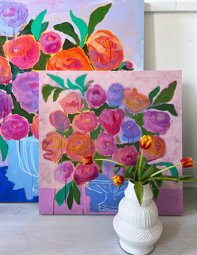 Blooming in the Month of May, 24"x24" Painting