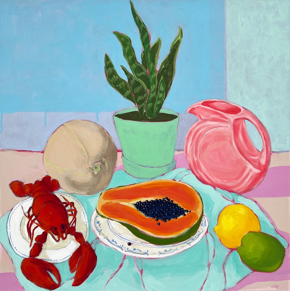 Still Life with Lobster I, 24"x24" Painting