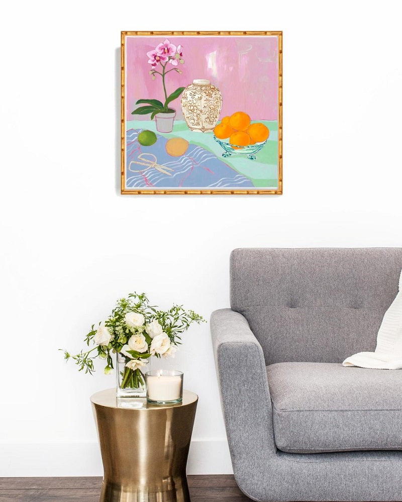 Still Life with Striped Cloth, 20x20" Print (in stock)