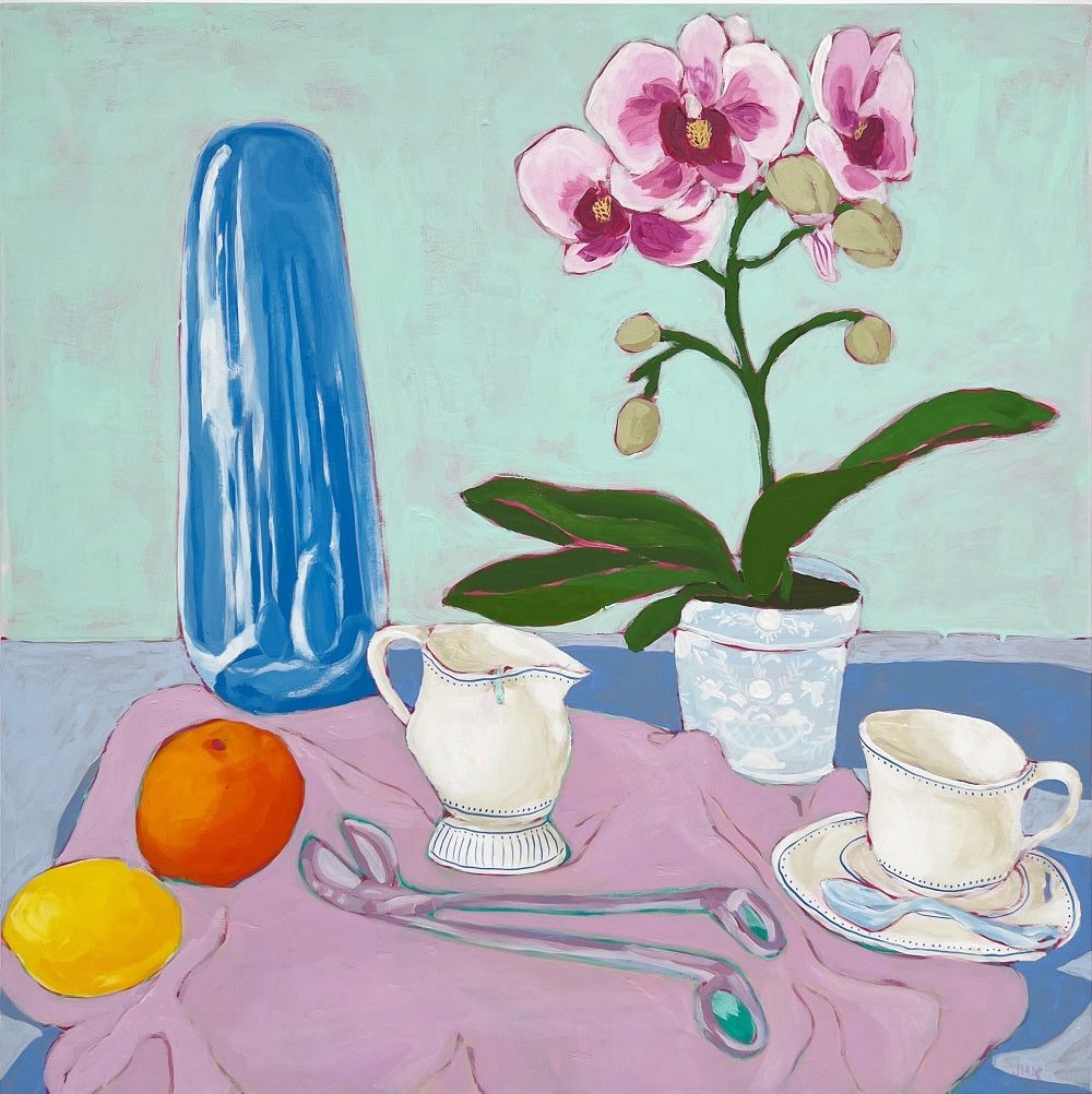 Still Life with Tea, 24"x24" Painting