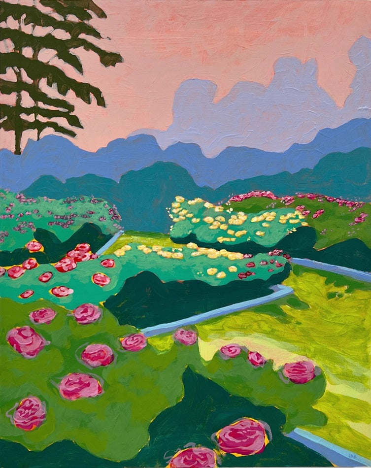 The Rose Garden, 16"x20" Painting