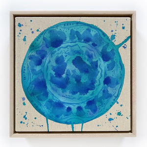 Turquoise Days, 10"x10" Painting // Framed