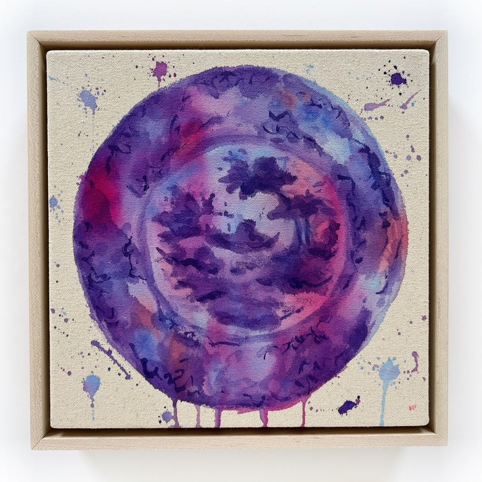 Violet Haze, 10"x10" Painting // Framed
