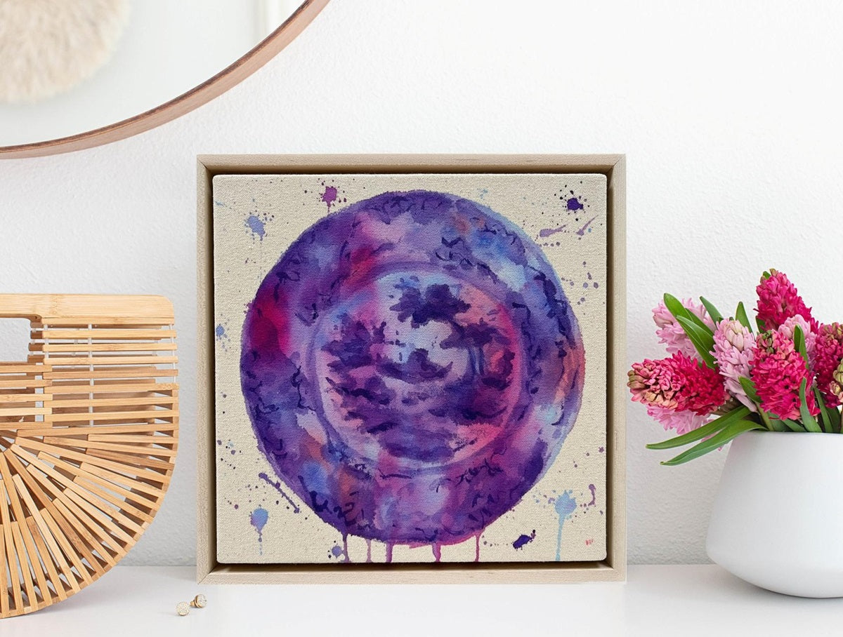 Violet Haze, 10"x10" Painting // Framed