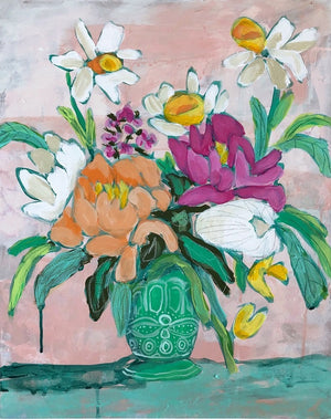 Stillness Remains floral painting by Jennifer Allevato