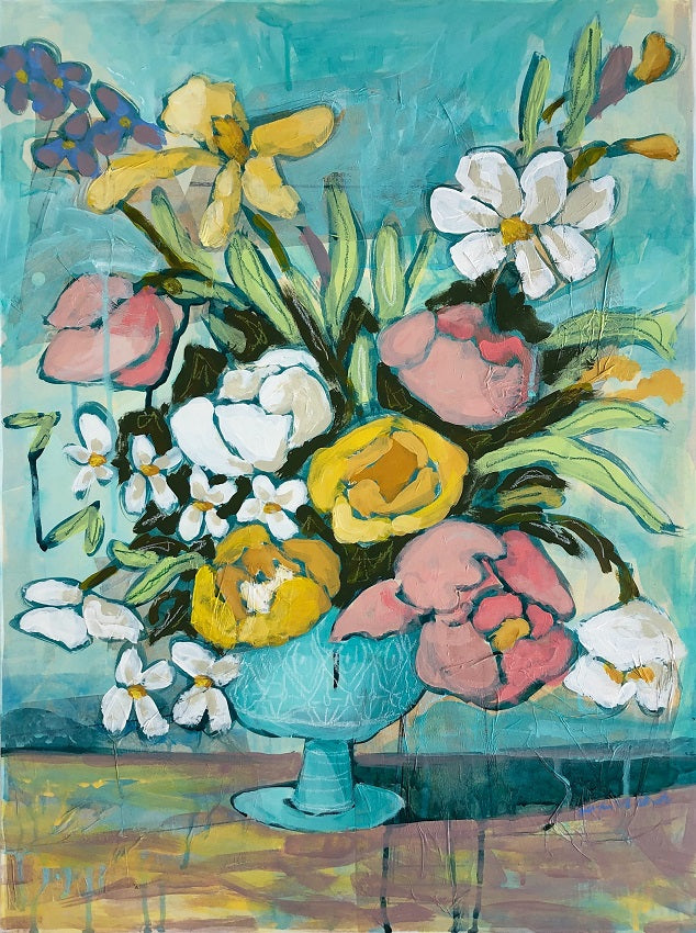 Unexpected Joys floral still life painting by Jennifer Allevato Fine Art