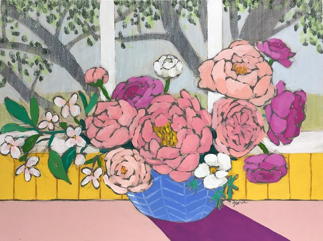 A Room for Flowers 12 floral still life painting by Jennifer Allevato