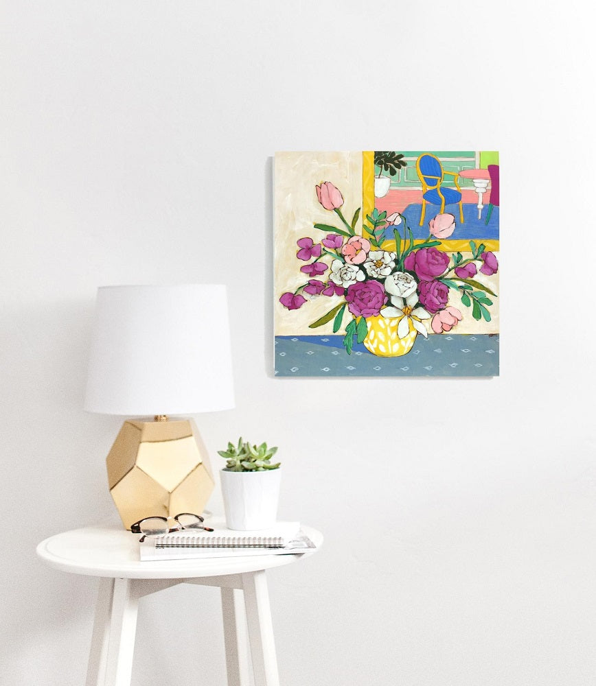 A Room for Flowers 16 floral still life painting by Jennifer Allevato