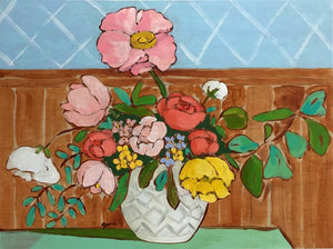A Room for Flowers 6 floral still life painting by Jennifer Allevato