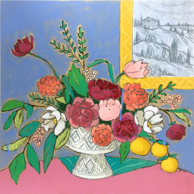 A Room for Flowers 9 floral still life painting by Jennifer Allevato