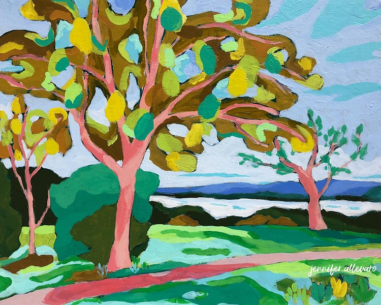 Banks of the Potomac landscape painting by Jennifer Allevato