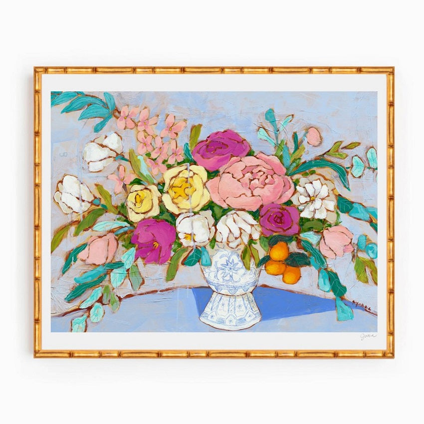 bouquet of hope floral print 16x20 by jennifer allevato