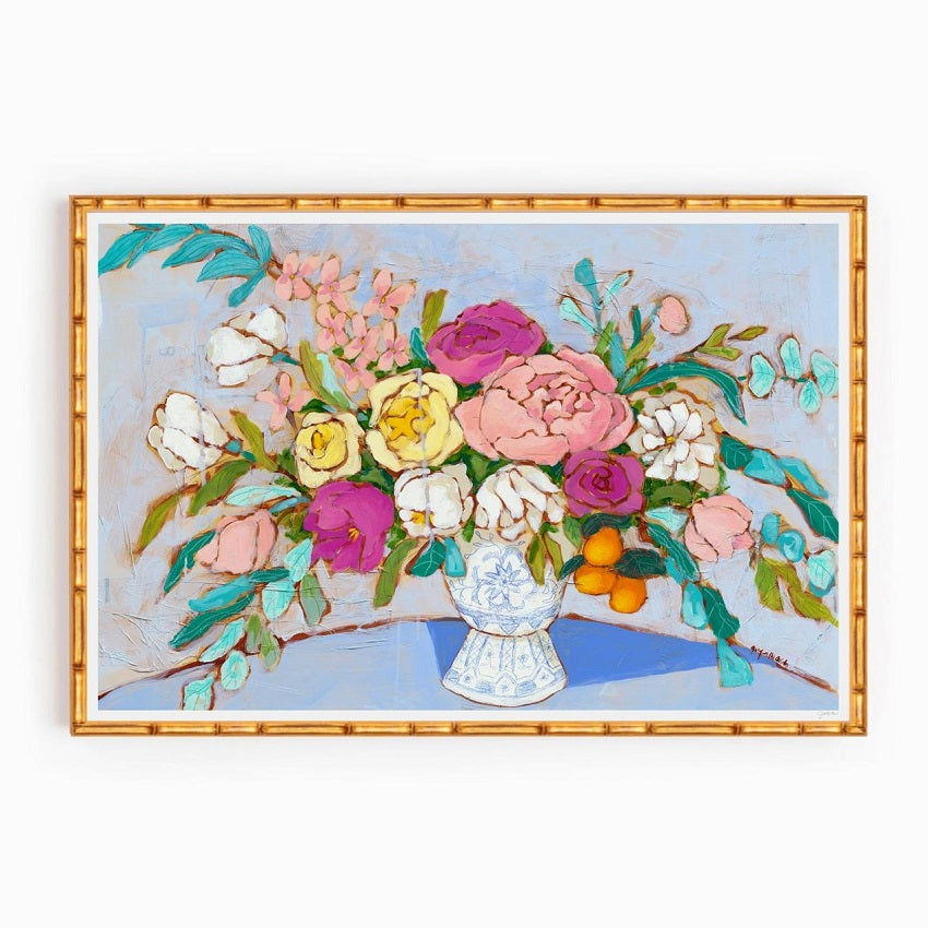 bouquet of hope floral print 24x36 by jennifer allevato