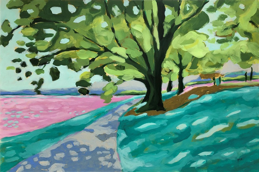 By the River, 24"x36" Painting