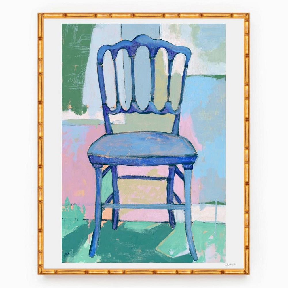 Chair in Denim Print