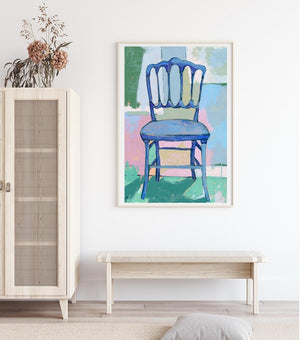 Chair in Denim Print