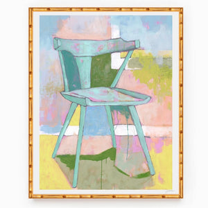 Chair in Mint Print