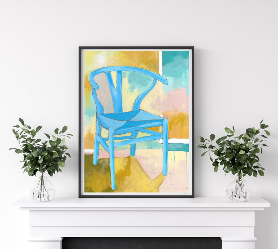 Chair in Turquoise Print