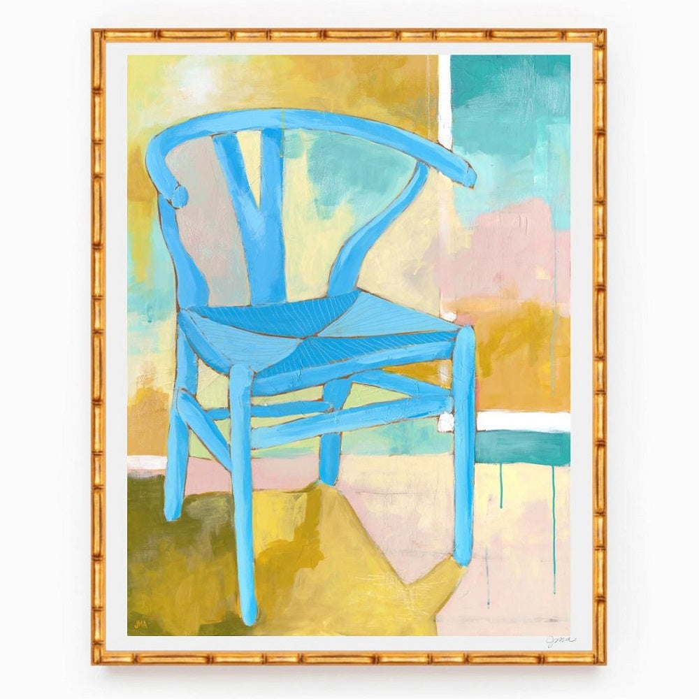 Chair in Turquoise Print