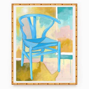 Chair in Turquoise Print