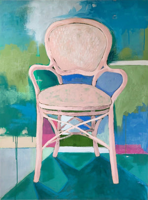 Chair in Blush, 36"x48" Painting