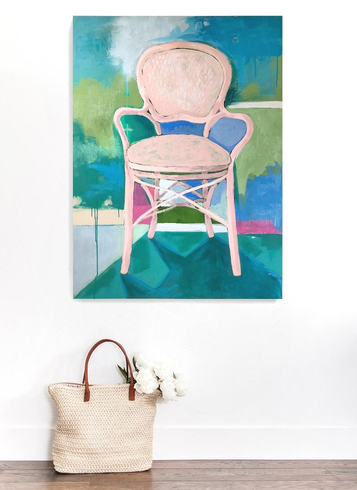 Chair in Blush, 36"x48" Painting