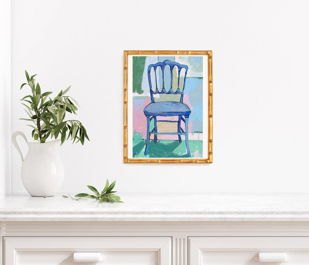 Chair in Denim Print