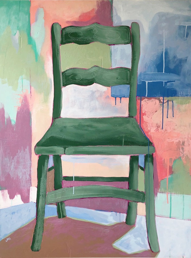 Chair in Forest, 30"x40" Painting