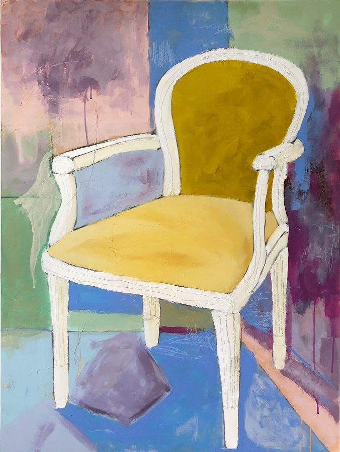 Chair in Goldenrod, 30"x40" Painting